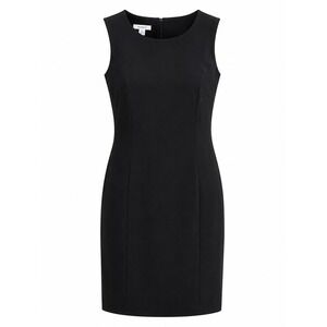 NWT Dressbarn Sheath Shift Black Sleeveless Dress Size 12 LBD Tailored Classic